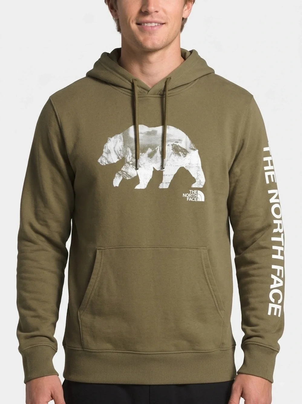 The North Face Bear On The Move Pullover Hoodie Mens L Olive Green
